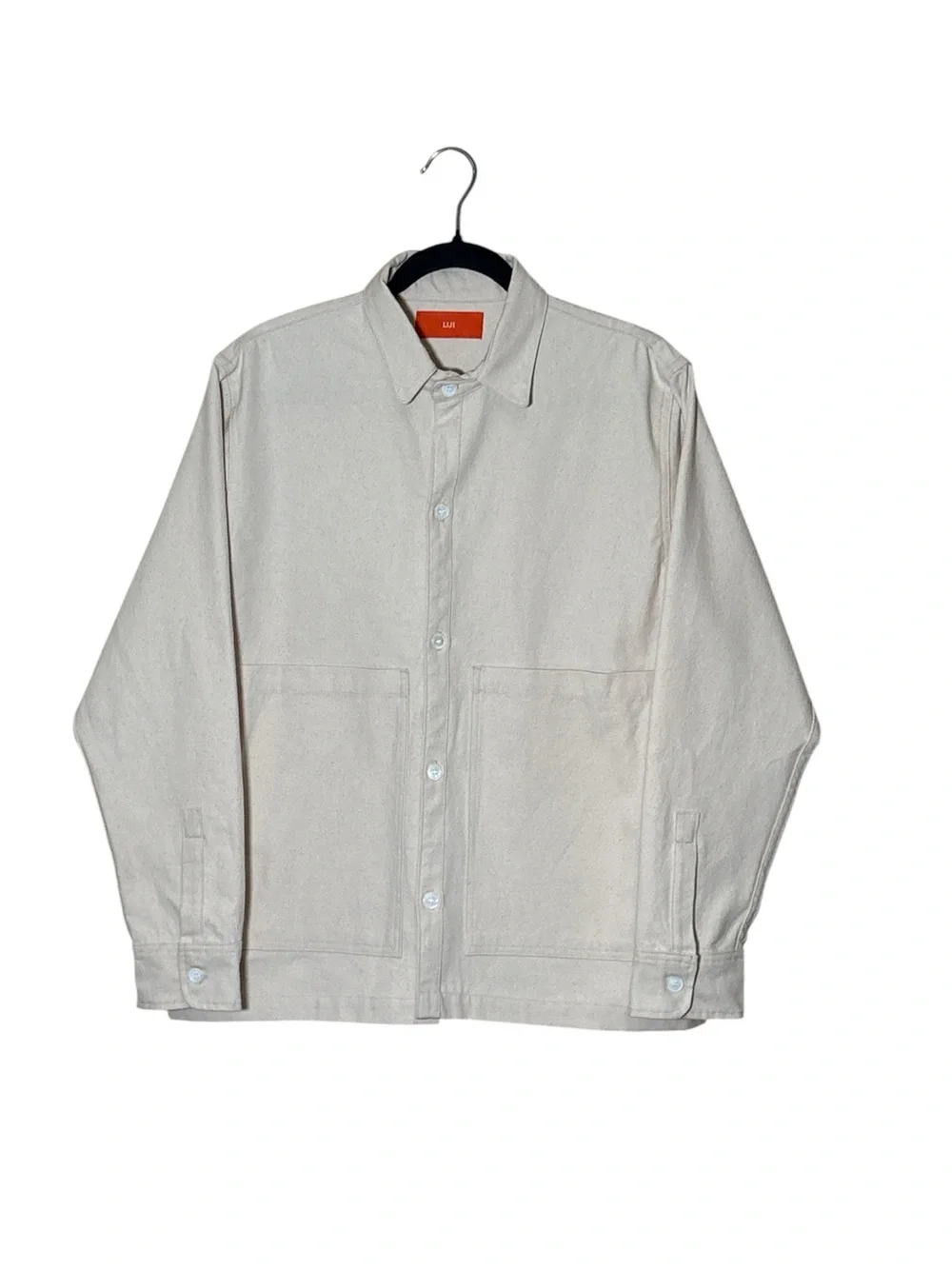 IJJI Work Jacket Natural Color,Unisex,Size M,100% Cotton - Picture 3 of 11
